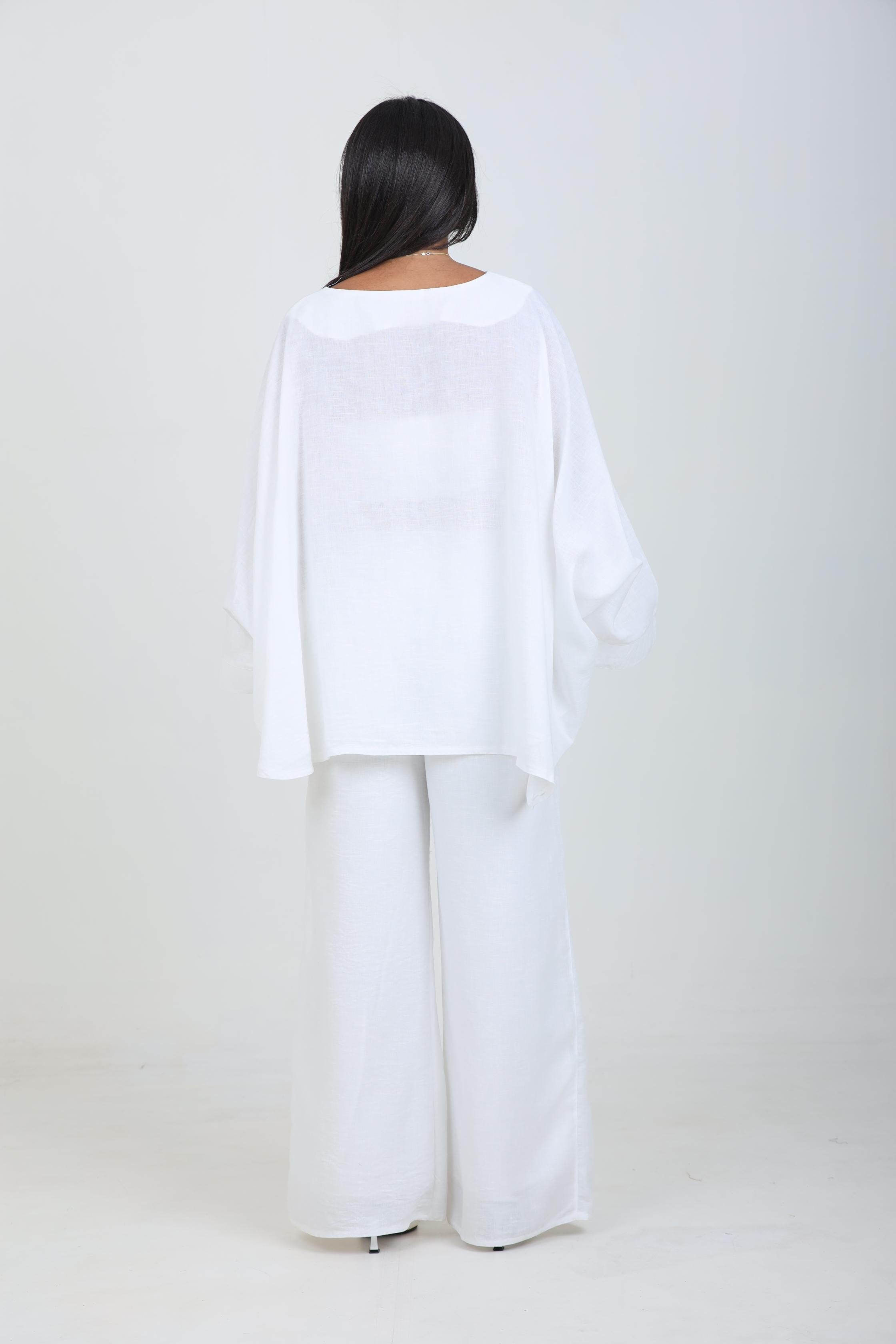 white pas suit