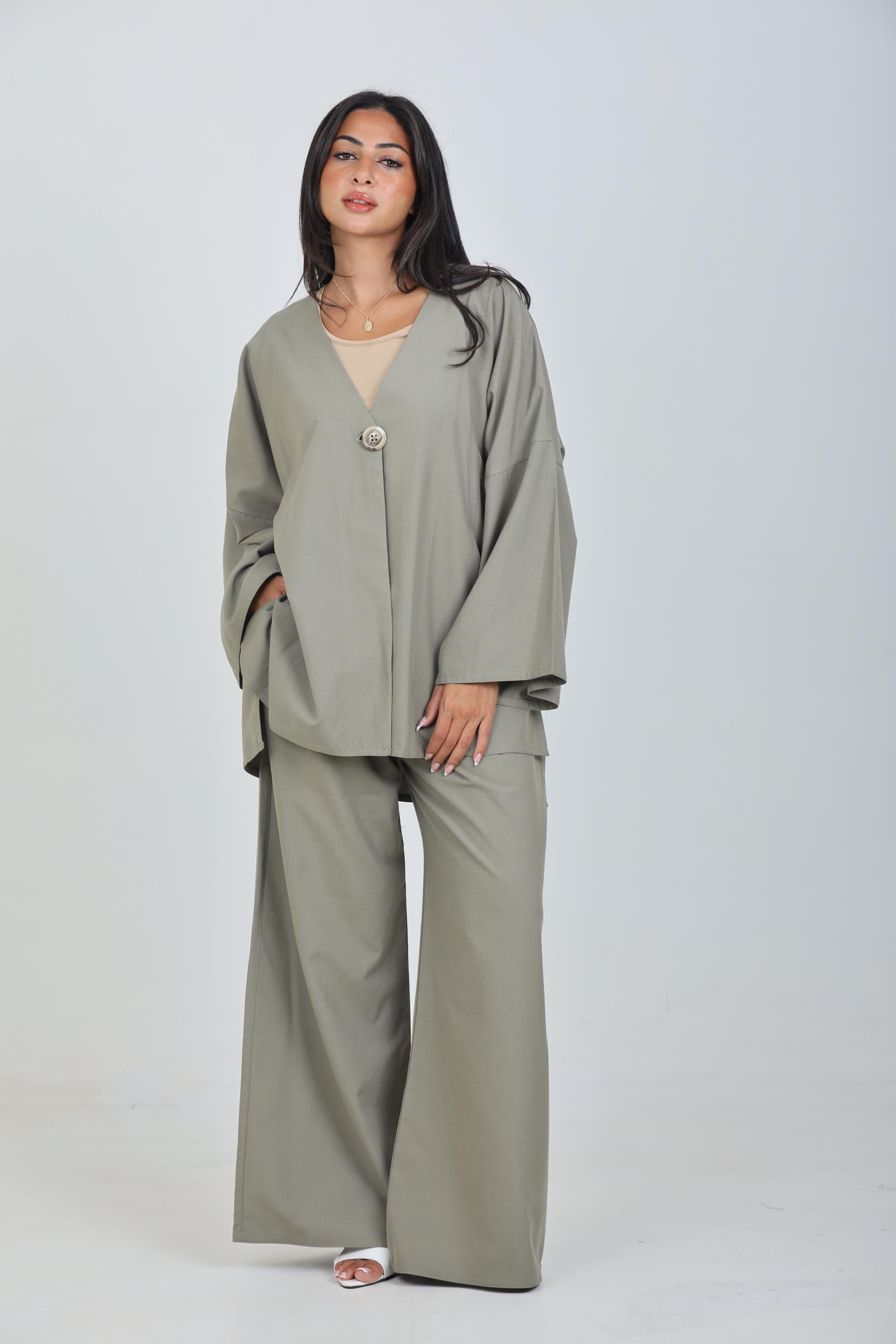 Olive suit