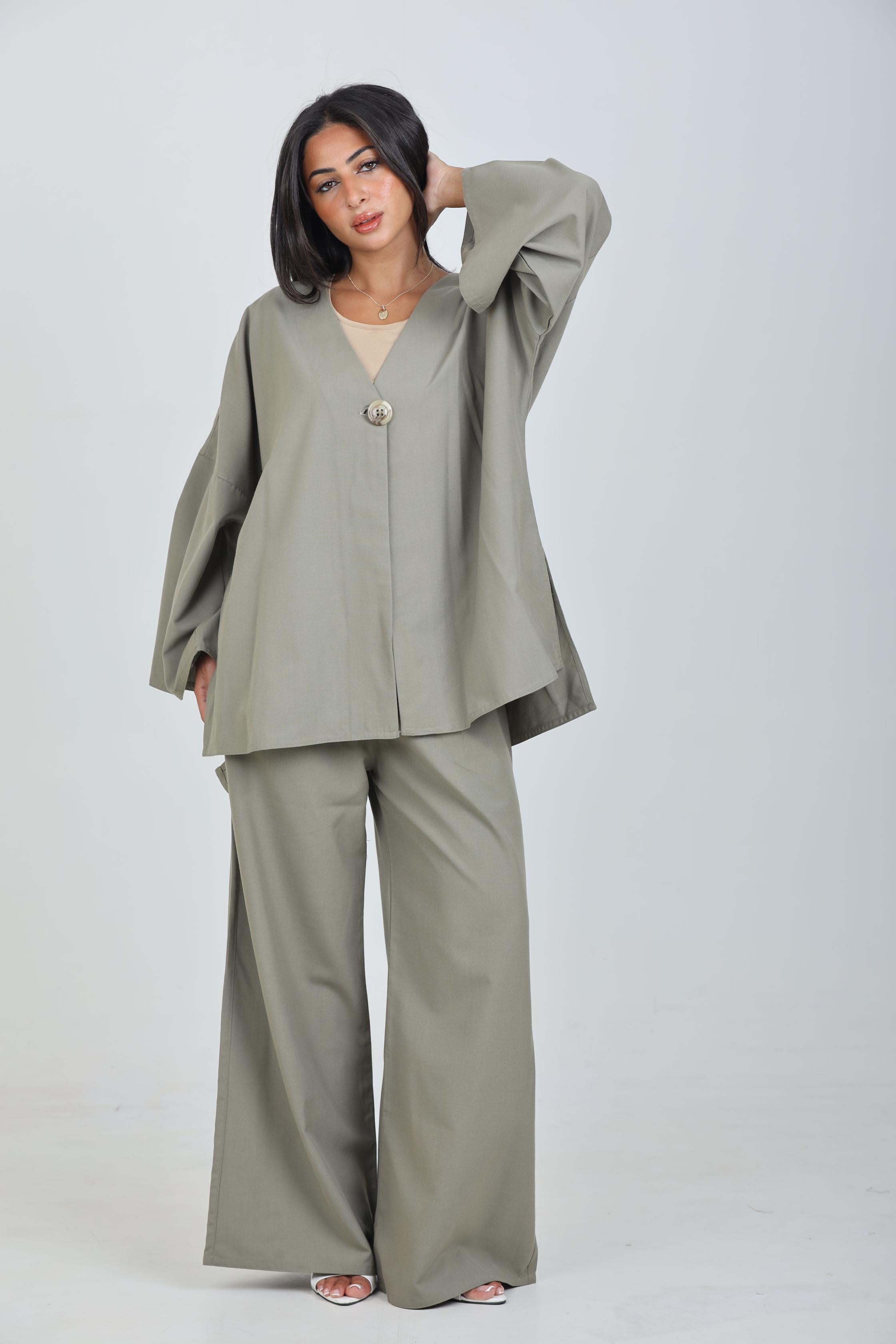 Olive suit