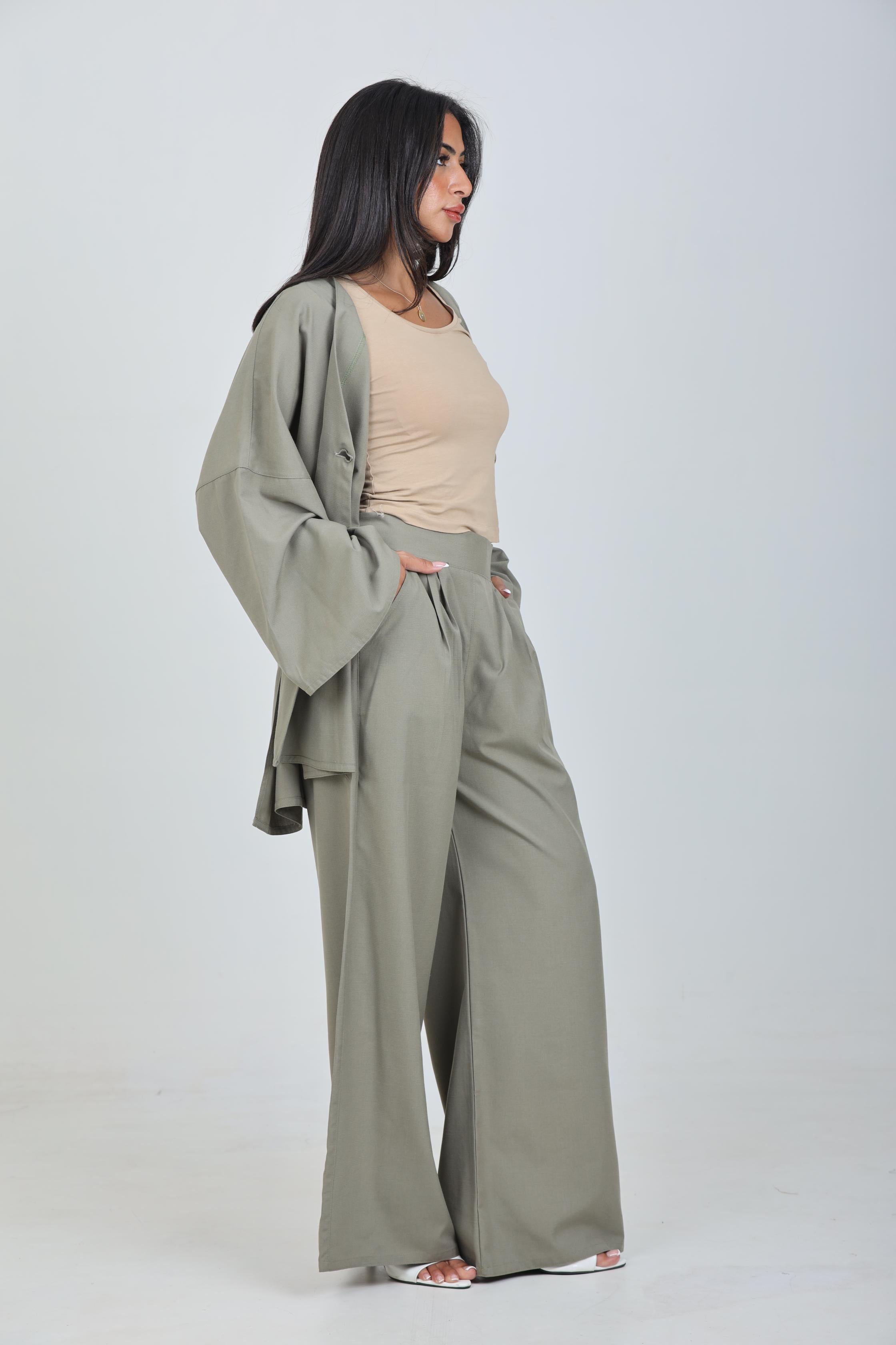 Olive suit