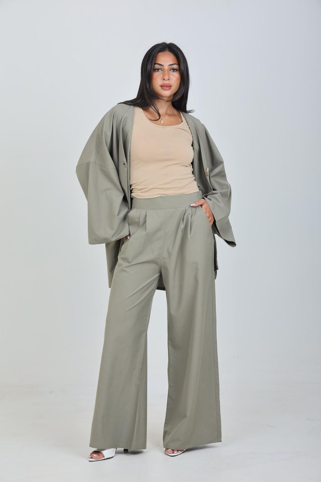 Olive suit